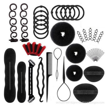Multi-style Women Hair Accessories DIY Hair Styling Braiding Tools Magic Donut Hair Bun Maker Clips